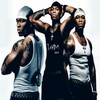 Three muscular men in tank tops and headwear pose against a plain background, one with arms raised behind his head.