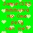 Green background with red text and light green hearts, displaying repeated phrases like 'Jamie<333' and 'No One sexy can we?' in pixelated font.