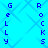 Blue background with diamond pattern and repeated text "G R G R e o e o L C L C L K L K y S y S G R G R e o e o L C L C L K L K y S y S" in dark blue pixels.