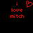 Red pixelated text and a heart symbol on black background, with one version showing the heart as an outline.