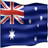 Static pixelated icon of the Australian flag with Union Jack, seven-pointed Commonwealth Star, and Southern Cross constellation on blue field.