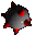 A spherical gray object with red accents rotates through multiple angles, displaying varying numbers of red protrusions against a gray background.