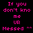 Static image with pink text on black background displaying repeated phrases and symbols in a
