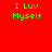 Red background with green pixelated text reading "I Luv Myself" in two identical vertical