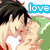 Six anime-style character with blue text labels, each depicting distinct emotional states and poses