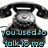 A pixelated black rotary telephone with a silver dial and handset, overlaid with cyan text reading "you used to talk to me" on a white background.