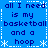 Blue background with dark blue text repeating 'all I need is my basketball and a hoop' in a pattern, bordered by white dashed lines and asterisks