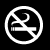 Black background with white text and a no-smoking symbol, stating 'There are cooler ways to die.'