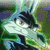 Pixelated anime-style character with dark hair and green eyes, next to bright green text reading "Tech fan!" on a black background.