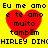 Yellow background with four red hearts containing Portuguese text, two of black text below each of hearts, all in pixelated font