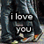 Animated buddy icon with multiple showing text overlays and hand gestures, including 'i love you', 'do you love me', 'I Love You really ...A Lot.', and various hand symbols