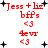 Red text and black plus signs on white background with animated pixel shifts in text and symbols.