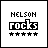 12 pixel-art icons displaying "NELSON ROCKS" text with changing star colors