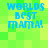 Pixelated blue text 'WORLDS BEST MAMA!' on a green and yellow checkered background with visible pixelation artifacts.