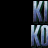 Pixelated text displays 'KING KONG' in multiple stacked arrangements with blue and green gradient lettering on black background.