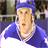A pixelated contact sheet showing two frames of an animated icon featuring a hockey player in blue gear and the word "MIRACLE" on a light background.