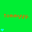 Green background with repeated orange text "Tommyy." and varying blue heart stacks in pixelated style.