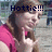 Pixelated image of a person with long dark hair wearing a pink top, overlaid with dark blue text reading 'Hottie!!!' against a blurred background.