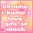 identical pink and orange gradient icons with white text reading 'how i know i love you so much' and a small red heart symbol