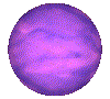 Four of four purple and pink cloud-like spheres on a gray background, each sphere showing subtle variations in cloud patterns