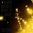 Animated icon with golden sparkles and shifting text fragments on a dark background, displaying partial phrases like 'YOUR BODY FELT LIKE' in yellow.