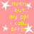 Yellow text on pink background with white stars, repeating 'Notin but... my ppl i call... BFFS!!' in a pattern