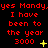 Red text on black background repeats 'yes Mandy, yes Mandy, yes Mandy. I have been to the year 3000' with yellow star symbols changing across frames.