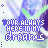 Pixelated icon with repeating text 'YOUR ALWAYS HERE IN MY CERAMICS' over blue and green abstract shapes, showing animation changes in text color and background brightness.
