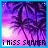 Pixelated image of palm trees against a purple-pink gradient sky with text reading 'i Miss SUMMER' at the bottom.