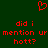 Red pixelated heart symbol above red text reading "did i mention ur hott?" on dark green background.