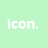 A static image of a light green background with repeated white text 'icon.' and various punctuation marks