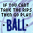 Pixelated text and symbols on a light blue background with purple branching lines, showing two variations of the phrase "IF YOU CANT TAKE THE RIPS THEN GO PLAY BALL".