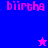 Pixelated 'birtha' text and star symbols appear in blue, purple, and pink color schemes across four quadrants of a static image.