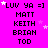 A bright pink background displays repeated text and star shapes in a pattern with animated white stars appearing at different positions across frames