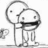 Two pixelated stick figures stand side-by-side with one figure's arm around the other's shoulder, next to a black text block reading "see i always make you smile!!".