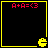 Four identical display red text and a yellow Pac-Man icon on black backgrounds with yellow borders