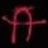 Red pixelated text reads "The Blair Thumb" on a black background with faint red particle effects.