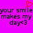 A static image with a bright pink background displays repeated text and symbols in dark purple pixelated font.