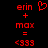 Red pixelated text and symbols on black background with one frame showing a heart symbol.