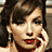 A 48x48 pixel animated contact sheet showing three sequential frames of a woman with brown hair and red lipstick in different poses, displayed on a gray background.