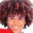 A pixelated image of a person with curly brown hair and red clothing, displaying sequential text overlays.