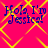 Bright pink background with yellow diamond-shaped pattern and blue text reading "Hola I'm Jessica!" in four identical quadrants
