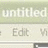 Pixelated text on a dark red background with partial application window visible, displaying 'HOLY SHIT!!! IT'S FUCKING UNTITLED!!!' in light blue block letters.