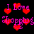 Pixelated text and red heart shapes on a black background, with text and hearts shifting positions across frames.