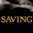 Yellow text 'SAVING GRACE' appears with smoke effects over a black background, with a partial portrait of a man in a suit on the right.