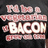 Pixelated text reads 'FRANKS BACON' in large white letters with pinkish-red accents on a dark background.