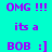 Cyan background with purple text and pink horizontal bars in an animated sequence showing alternating text visibility.