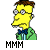 Pixelated yellow-skinned character with brown hair, glasses, green jacket, and blue bow tie appears in three states: neutral expression, smiling mouth open, and closed eyes.