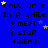 Blue background with repeated text "Only Once In A while U meet A star friend" and scattered yellow stars, some of which change position across frames.