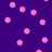 Six distinct color fields each contain uniformly sized, evenly spaced circular dots in a lighter shade of the background hue.
